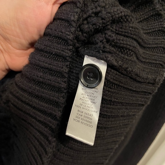 Calvin Klein black knit mock sweater. Size small - Picture 4 of 8